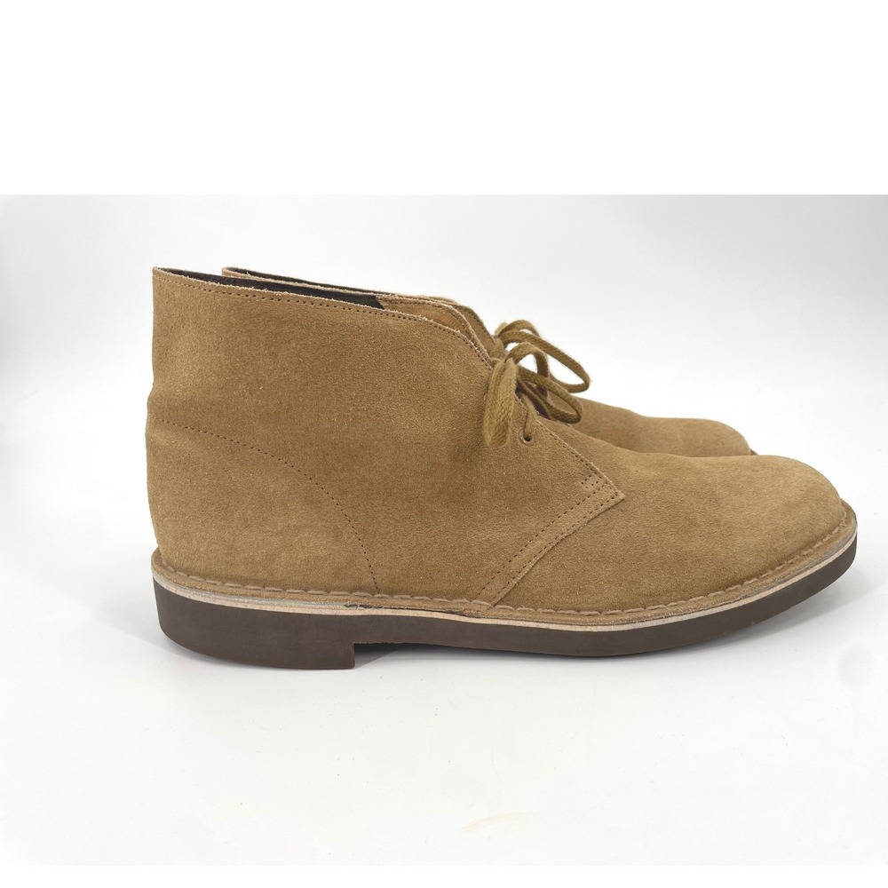 Clarks‎ Desert Boot Mens 12 Sand Suede Chukka Classic Minimalist Casual 15522